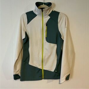 Columbia Women's Trail Twist II Jacket - White and Green with neon lime accent